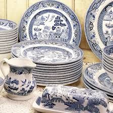 Elegant Blue Willow China | Churchill China of England Blue Willow China Pattern, Blue And White Plates, Blue Willow Dishes, Blue And White Dinnerware, Blue Willow China, China Collection, Blue Dishes, Blue Dinnerware, Blue White Decor