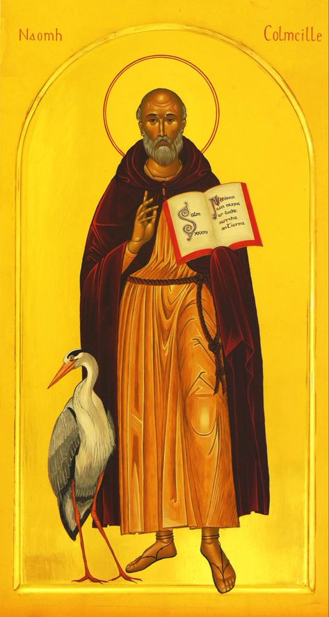 Greek Iconography, St Columba, Holy Art, Ireland Scotland, Orthodox Icon, Orthodox Icons, Roman Catholic, All Saints, Wales