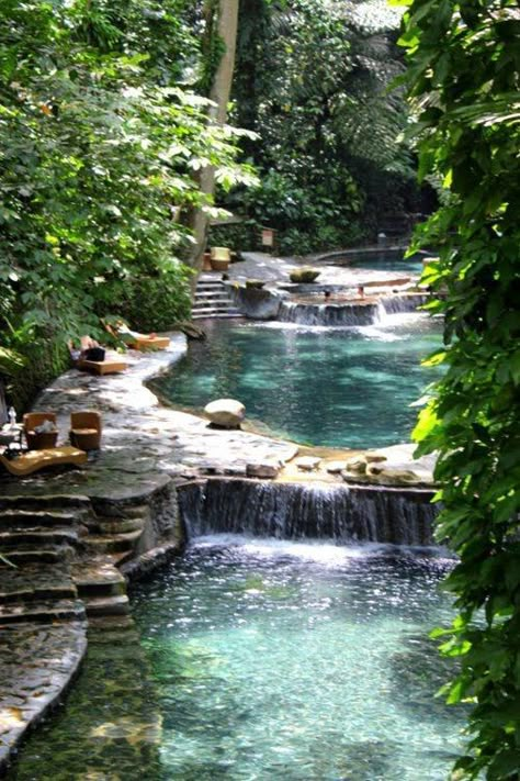 heavenly pool  - build it, they will come.. Kolam Koi, Stone Steps, Swimming Pond, Natural Swimming Pools, Real Estat, Natural Swimming Pool, Dream Pools, Ponds Backyard, Natural Pool