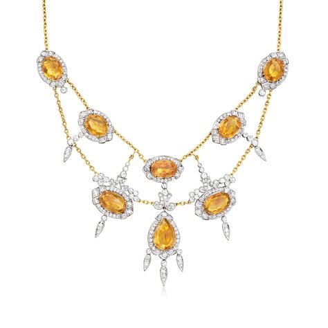 Citrine crystal necklace