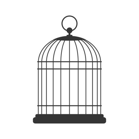 Birdcage Tattoo, Shark Cage, Bird In A Cage, Stem Projects, Bird Cages, Bird Illustration, 로고 디자인, Bird Cage, Art Drawings Simple