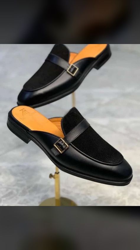 Half Shoe, Trendy Mens Shoes, Shoe Guide, Mens Sandals Fashion, Gents Shoes, Leather Slippers For Men, Half Shoes, Latest African Men Fashion, Black Men Fashion Swag