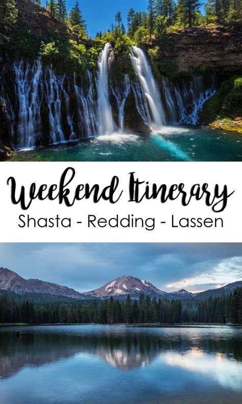 Weekend Itinerary for Redding and the Shasta-Cascade Region Northern California Fashion, Lake Siskiyou California, Shasta Lake California, Things To Do In Redding California, Lake Shasta California, Mt Shasta California Things To Do, Redding California Things To Do In, Mt Shasta California, Lassen National Park