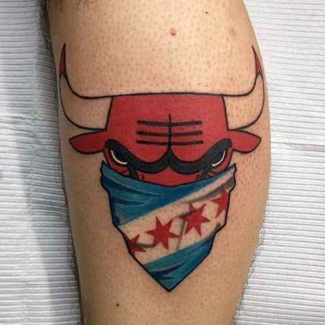 Chicago Tattoo Ideas, Bulls Tattoo, Chicago Flag Tattoo, Chicago Bulls Tattoo, Traveling Tattoos, Loyalty Tattoo, Chicago Tattoo, Chicago Bulls Logo, Lion Tattoo Sleeves