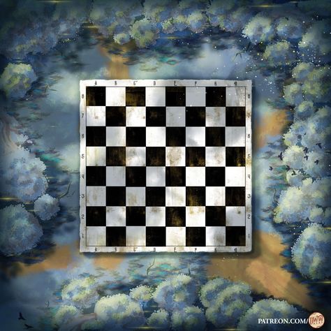 Chess Board Battle Map Forest Battlemap, Giant Chess, Rpg World, Dnd World Map, Fantasy World Map, Pirate Adventure, Rpg Map, Tabletop Rpg Maps, Fantasy Battle