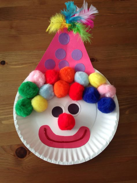 Pin by Erin Denney on Preschool Crafts & Activities | Pinterest Circus Crafts Preschool, Circus Activities, Clown Crafts, Carnival Crafts, Circus Crafts, Clown Face, Daycare Crafts, Paper Plate Crafts, Plate Crafts