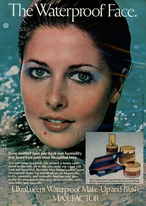 Makeup 1970s, Cristina Ferrare, 1980s Makeup And Hair, Max Factor Makeup, Revlon Cosmetics, Lipstick Ad, Vintage Makeup Ads, Vintage Beauty Ads, Revlon Lip