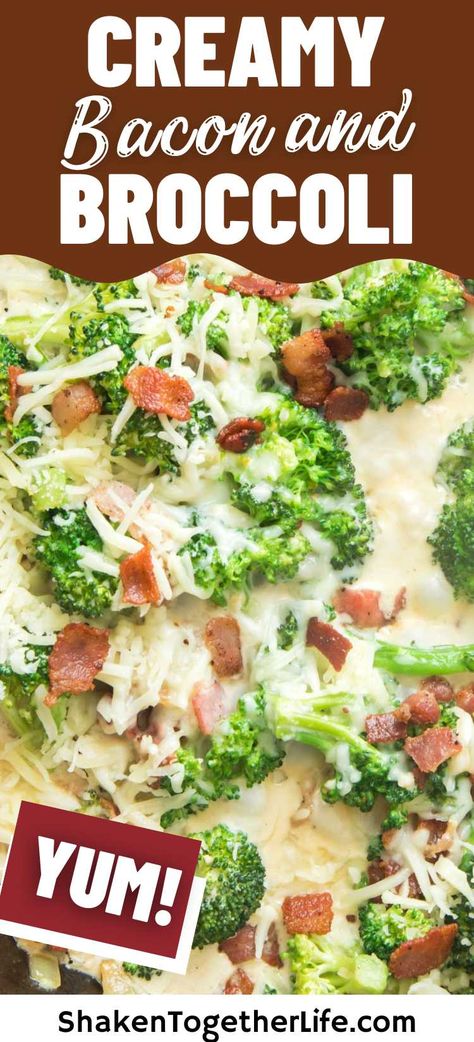 Creamy garlic bacon and broccoli is a fast and tasty 20 minute recipe. Crisp bacon and tender broccoli are served up with a creamy garlic sauce and topped with cheese. Serve it up as a savory side dish or make it the main course for a low carb or keto meal. Bacon And Broccoli, Cheese Sauce For Broccoli, Broccoli Bacon, Bacon Dishes, Beetroot Recipes, Creamy Broccoli, Creamy Garlic Sauce, Hearty Comfort Food, Beet Recipes