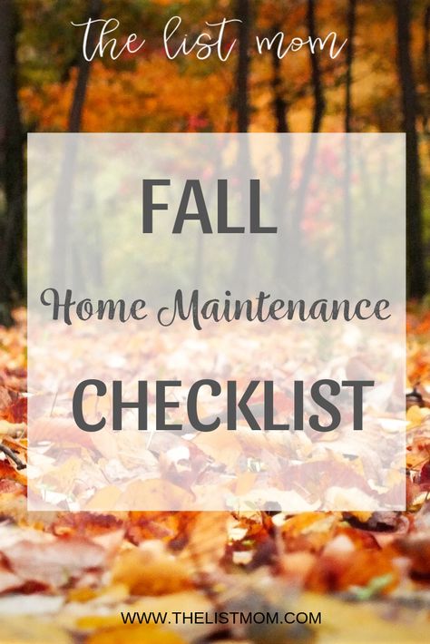 September Home Maintenance Checklist, Fall Home Maintenance Tips, Fall House Maintenance Checklist, Fall Home Checklist, Fall Maintenance Checklist, Fall Home Maintenance Checklist, Household Checklist, Fall Checklist, Fall Maintenance