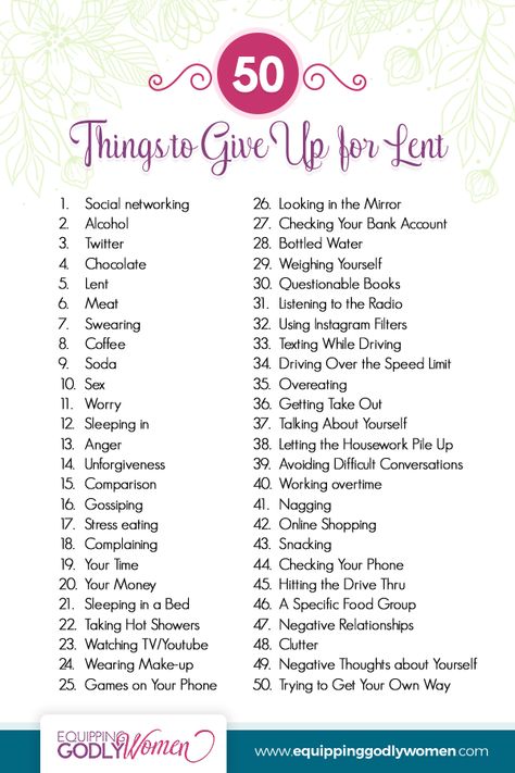 What to Give Up for Lent 2020: 50 NEW Ideas to Try! Lenten Ideas For Adults, Lent Devotions For Women, Lent Calendar 2024, Things To Give Up For Lent, What To Give Up For Lent, Lent Ideas For Adults, Meals For Lent, Lent 2024, Lent Ideas