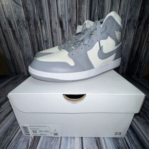 ad eBay - Find many great new & used options and get the best deals for Nike Air Jordan 1 Mid Stealth/White BQ6472 115 Women Size 12 | Men Size 10.5 at the best online prices at eBay! Free shipping for many products! Air Jordan 1 Mid Stealth, Jordan 1 Mid Stealth, White Casual Shoes, Nike Air Jordan 1 Mid, Adidas Soccer, 12th Man, Nike Air Jordan 1, Air Jordan 1 Mid, Jordan 1 Mid