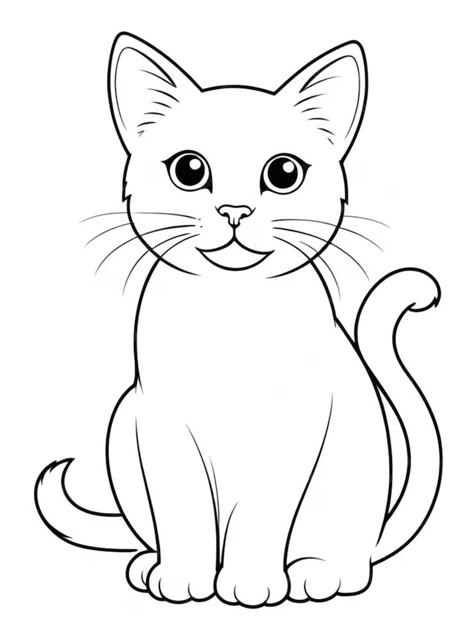 Animal Outline Drawing, Outline Of Cat, Animals Outline, Outline Painting, Photo Outline, Wild Animals Drawing, Drawing Pictures For Kids, Outline Pictures, Horse Art Drawing