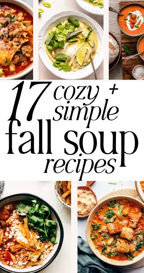 autumn soup recipes Fall Soup And Sandwich, Fall Soups Healthy, Fall Soups And Stews Healthy, Soup Ideas Easy, Soups And Stews Comfort Foods, Fall Soup Ideas, Easy Fall Soups, Soup Recipes Hearty, Fall Soup Recipes Healthy