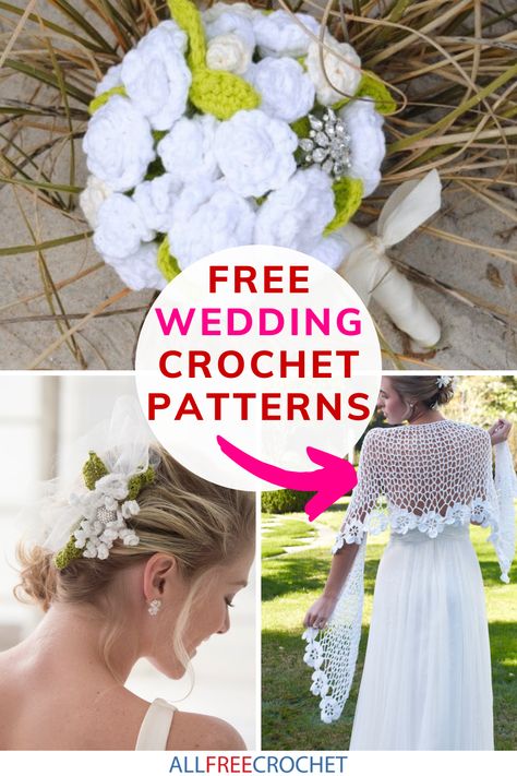 Wedding Crochet - Make your day special by crocheting a wedding pattern. Wedding crochet patterns are fabulous they can be your something new. Crochet Wedding Decor, Crochet Wedding Gift Ideas, Crochet Wedding Decorations, Crochet Wedding Gift, Wedding Crochet Patterns, Dress And Shawl, Wedding Crochet, Wedding Pattern, Homemade Wedding Gifts