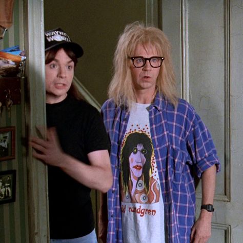 Garth Algar Costume - Wayne's World Check more at https://costumerocket.com/garth-algar-costume/ Wayne And Garth, Wayne And Garth Costume Couple, Diy Wayne And Garth Costume, Wayne And Garth Costume, Waynes World Halloween Costume, Garth Waynes World, Wayne’s World Diy Costume, Garth Algar Costume, Waynes World Garth