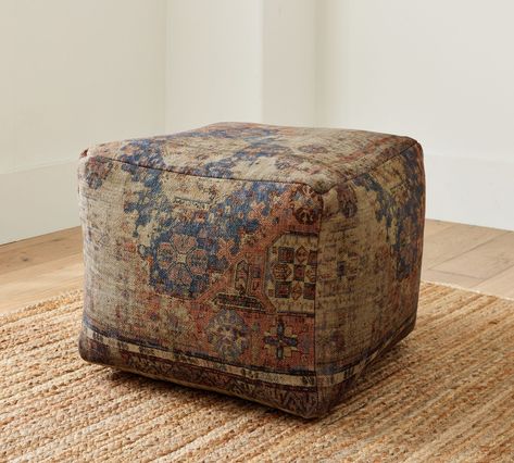 Modern Ottoman Pottery Barn, Arhaus Washed Velvet Pouf, Fireplace Seating Poufs & Ottomans, Ottoman Coffee Tables, Storage Ottoman Pottery Barn, Fur Pouf Ottoman, Coffee Table Pottery Barn, Storage Benches, Ottoman Coffee