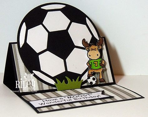 StampOwl's Studio: Soccer Anyone! Scrapbooking Sports, Soccer Baby, For My Granddaughter, Soccer Cards, Leaving Cards, Soccer Birthday, Ball Birthday, 28th October, Birthday Scrapbook