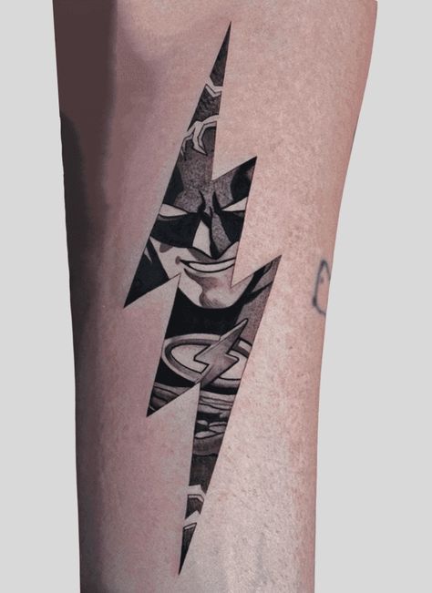 The Flash Tattoos Superhero, Dc Comics Tattoos, X Men Tattoo, Superhero Tattoos, The Flash Tattoo, Superman Tattoos, Comic Tattoo, Batman Tattoo, Marvel And Dc