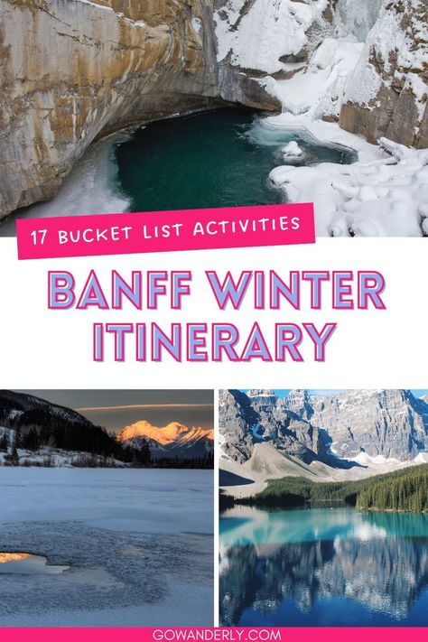 Discover top winter activities for an amazing Banff trip. Banff In December, Banff In February, Banff In Winter, Banff National Park Winter, Banff Itinerary, Banff Winter, Bucket List Activities, Christmas Family Vacation, Itinerary Ideas