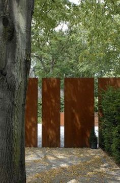 Corten Fence, Corten Steel Fence, Fence Screening, Steel Fence, Garden Screening, Front Yard Fence, Walled Garden, Lan Can, Modern Fence