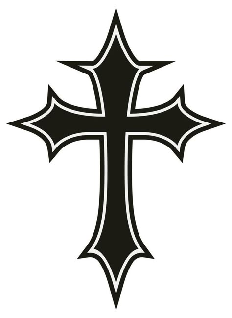 Cross vector shape symbol. Different Cross Designs, Cowboy Symbols, Cruz Vector, Aesthetic Cross, Cruz Tattoo, Goth Design, Cross Icon, Catholic Symbols, Cross Sticker