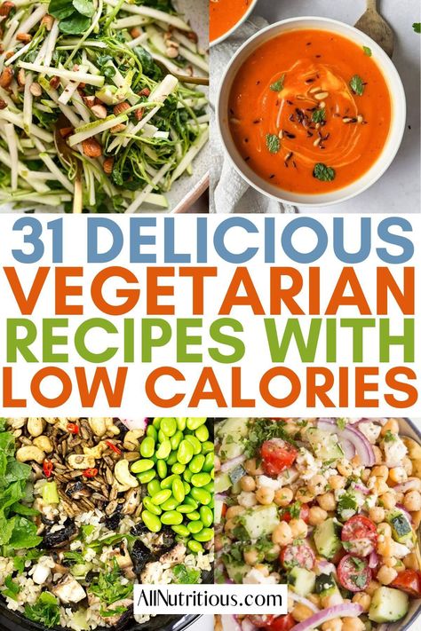 Learn some easy recipes that make great dinner ideas for weight loss. You can make healthy eating easier with these vegetarian recipes added to your weekly meal plan. These are the perfect meal ideas if you want more vegetables in your diet. Fast 800 Vegetarian Recipes, Low Calorie Vegetarian Crockpot Recipes, Vegetarian Ww Recipes, 400 Calorie Dinner, Low Calorie Vegetarian Recipes, Healthy Vegetarian Meal Plan, Dinners Under 500 Calories, Clean Eating Vegetarian Recipes, Great Dinner Ideas