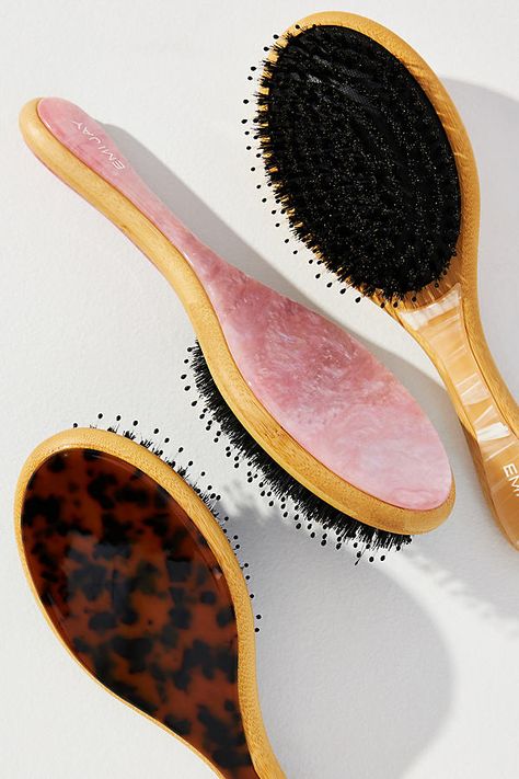 Meet The Emi Jay Flat Brush, where dual bristles work together to create a styling masterpiece. It effortlessly adapts to the needs of any hair type, making it the ultimate everyday essential for those seeking a flawless and elevated hair care experience. | Flat Brush by Emi Jay in Pink, Women's at Anthropologie