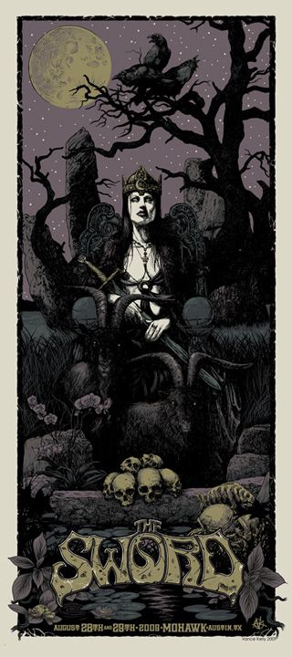 The Sword by Vance Kell The Morrigan, Celtic Gods, Celtic Goddess, Art Noir, Tarot Art, Rock Posters, Art Et Illustration, Arte Fantasy, Art And Illustration