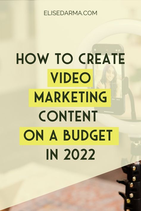 Want to create quality videos for your business without splurging a ton on equipment? Learn how to create a video marketing content on a budget in 2022 so you still have the best Q3 & Q4 to date. #contentmarketing #contentmarketingstrategy #growyourbusiness #smallbusiness #marketingstrategy #cheaptools #freetools Youtube Marketing Strategy, Facebook Tips, Video Marketing Strategies, Create Video, Entrepreneur Tips, Pinterest Tips, Service Based Business, Marketing Content, Work From Home Tips