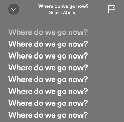 Where Do We Go Now Gracie Abrams, Repeated Lyrics, Gracie Abrams Lyrics, Where Do We Go Now, Lyrics Spotify, James Dashner, Gracie Abrams, Grad Cap, Drawing Inspo