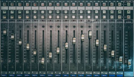 Sound recording studio mixing desk. Music mixer control panel Circuit Illustration, Music Mixer, Music Illustration, Professional Audio, Recording Studio, Control Panel, Screen Savers, Audio Mixer, Design Elements