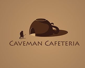 Caveman Cafeteria Logo design - Great for Coffee shop Price $1000.00 Cave Logo Design, Coffee Store Ideas, Cave Logo, Lc Logo, Winery Logo, Cafe Logos, Cafeteria Design, 4 Logo, Animation Logo