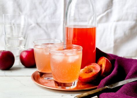 The Modern American Shrub - The New York Times Shrub Drink, Fruit Shrub, Shrub Recipe, Drinking Vinegar, Cucumber Juice, Nyt Cooking, Stone Fruit, Mixed Fruit, Sweet Cherries