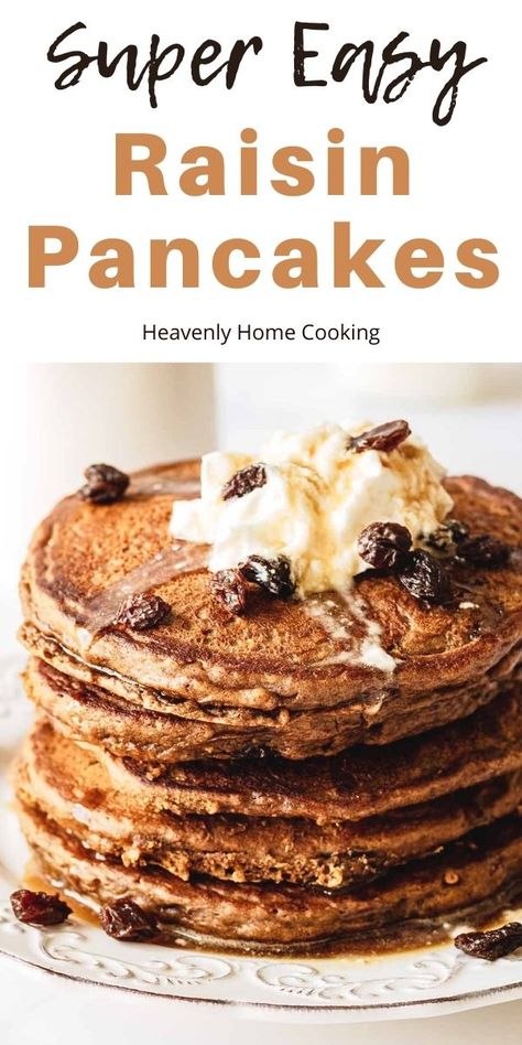 Oatmeal Raisin Pancakes, Raisin Pancakes, Butter Pecan Syrup, Pancake Calories, Smoothie Bowl Healthy, Breakfast Meals, Perfect Pancakes, Oatmeal Pancakes, Fast Healthy Meals