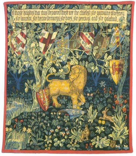 Willowbrook Park: The Lion's Share... Heraldic Lion, Lion Tapestry, Small Tapestry, Medieval Tapestry, William Morris Art, Large Tapestries, French Walls, Lion Design, Tapestry Wall Art