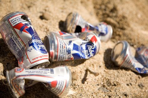 Crushed Beer Can, Jeanette Walls, Pbr Beer, Valley Game, Pabst Blue Ribbon Beer, Pabst Blue Ribbon, Wrigley Field, Beer Cans, Aluminum Can