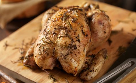 Geoffrey Zakarian's Best, Simple Roasted Chicken Recipe | KCM Turkey Sweet Potato Recipes, Geoffrey Zakarian Recipes, Prime Rib Sides, Rib Sides, Roaster Chicken, Carve A Turkey, Cornish Hen Recipes, Poulet Tikka Masala, Costco Chicken Bake