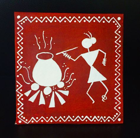 Warli Paintings Easy, Warli Paintings, Paintings Of Women, Worli Painting, Warli Painting, Warli Art, Paintings Easy, Cute Easy Drawings, Folk Art Painting