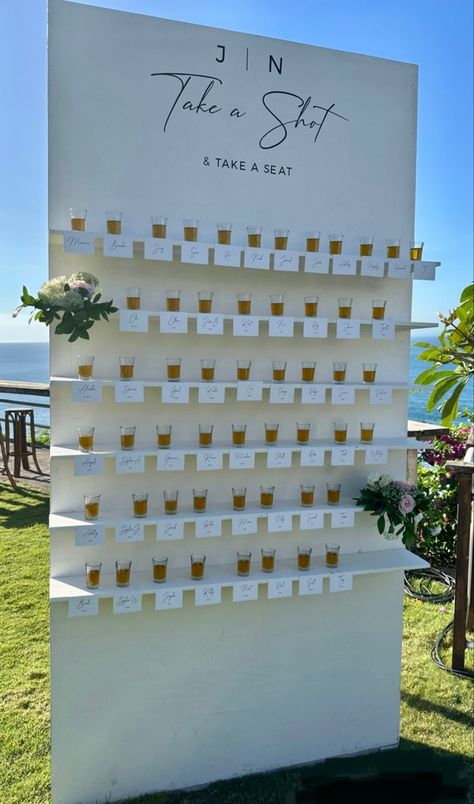 Shot Wall Wedding, Wall Seating Chart, Champagne Wall, Wedding Extras, Wedding Rental, Wedding Renewal Vows, Wedding Moodboard, 2025 Wedding, Live Art