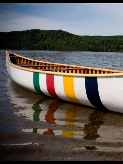 Hudson Bay Blanket, River Retreat, Hudson Bay Company, Canoe Camping, Canoe Paddle, Camp Style, Lake Living, Hudson Bay, Lake Cottage