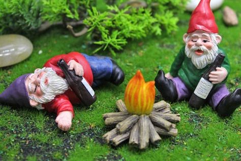 School Skirts, Funny Garden Gnomes, Fairy Garden Gnomes, Garden Figurines, Gnome Statues, Garden Gnomes, Fairy Decor, Outdoor Garden Decor, Women Skirt