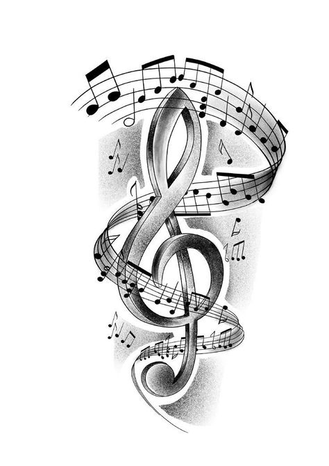 Sheet Music Tattoo Sleeve, Notes Tattoo Design, Music Notes Tattoo Designs, Music Note Tattoo Designs, Tattoo Nota Musical, Music Notes Tattoos, Musical Notes Tattoo, Music Themed Tattoos, Music Note Drawing