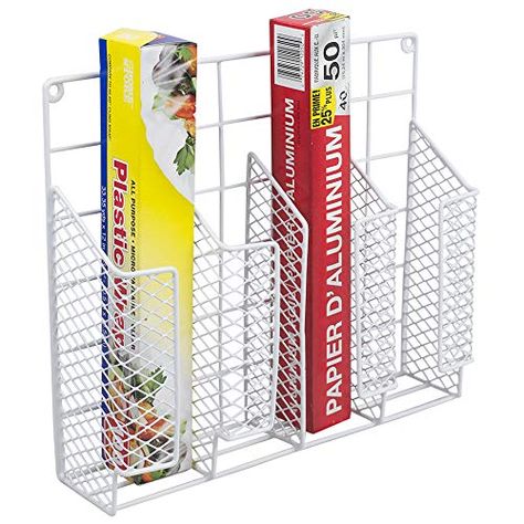 HOME BASICS Wrap Organizer : Amazon.ca: Home Foil Storage, Kitchen Wrap, Saran Wrap, Shelf Holders, Michael Smith, Door Organizer, Home Basics, Sandwich Bags, Cabinets Organization