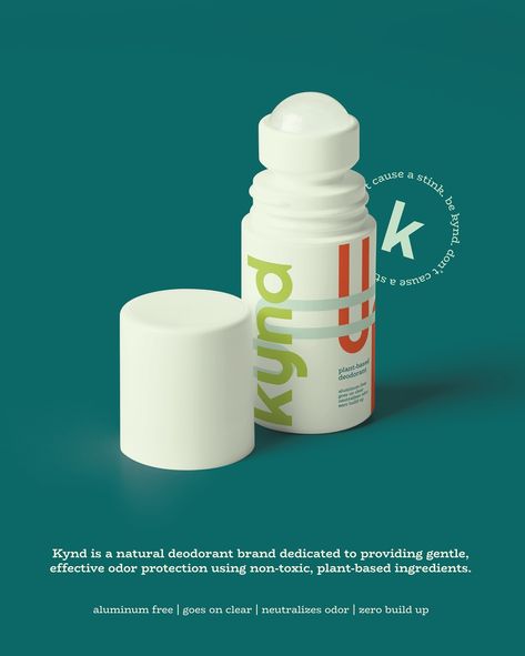 It’s our pleasure to introduce you to Kynd - a natural deodorant brand dedicated to providing gentle, effective odor protection using non-toxic, plant-based 🌱 ingredients! This natural deodorant was formulated with real movement in mind. Without all the nasty stuff like heavy metals & toxic chemicals. Don’t cause a stink. Be Kynd. Brief by @designerbriefs & @modernbrief 🤍 What do y’all think? Is our packaging good enough for you to snag a bottle off the shelves?? #designbrief #designe... Product Photography Deodorant, Non Toxic Deodorant, Deodorant Detoxing, Nontoxic Deodorant, Chemical Free Deodorant, Fresh Branding, Web Design Packages, Custom Web Design, Discovery Call