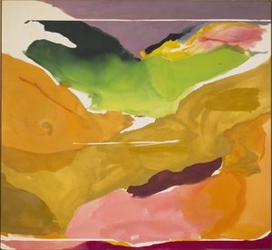 Frankenthaler's 1973 painting Nature Abhors a Vacuum. Famous Abstract Artists, Lyrical Abstraction, Helen Frankenthaler, Denver Art Museum, Joan Mitchell, Caspar David Friedrich, Artist Quotes, American Painting, 12 December