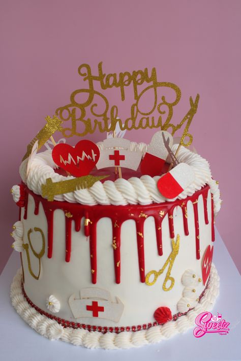 Nursing Birthday Cake, Nurse Cake Ideas Simple, Nurse Cake Ideas Graduation, Nurse Cake Ideas, Nurse Birthday Cake, Lpn Graduation, Nurse Cake, Half Birthday Cakes, Nurse Birthday