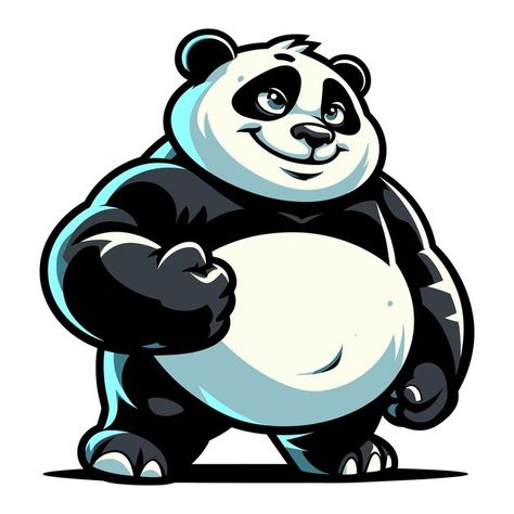 Panda Vector, Animal Cartoons, Sketch Board, Premium Vector Cartoon, Panda Illustration, Chibi Sketch, Cartoon Man, Cartoon Logo, Giant Panda