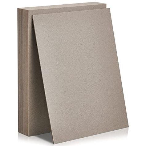 20 Pcs Book Board, Binders Board Chipboard Designer Bookboard Kraft Heavy Duty Chipboard Sheets Bookbinding Supplies for Book Binding Cover (Gray, 12.5 x 10 Inch 22PT) Book Binding Cover, Bookbinding Supplies, Xacto Knife, Binding Covers, Book Board, White Glue, Cover Gray, Book Binding, Binders