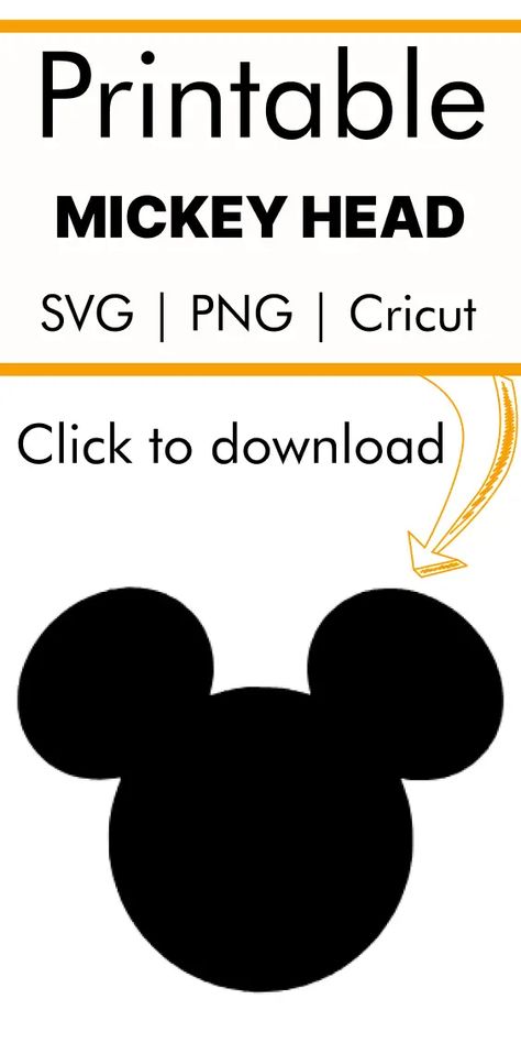 Mickey Head Svg Free Cut File For Cricut Silhouette Cameo Shirt, Mickey Head Svg, Magical Crafts, Svg Mickey Mouse, The Mickey Mouse Club, Mickey Mouse Svg, Mickey Svg, Cartoon Svg, Mickey Mouse Club