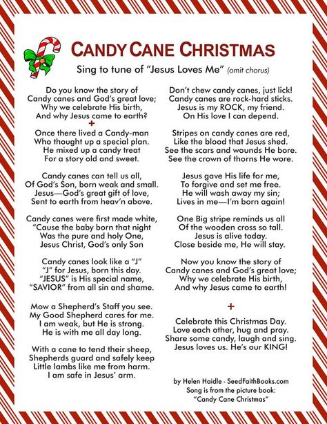 Candy Cane Christmas Song Faith Books, Christmas Legends, Candy Cane Poem, Candy Cane Legend, Christmas Poem, Christmas Sayings, Christmas Stories, Christmas Program, Christmas Poems